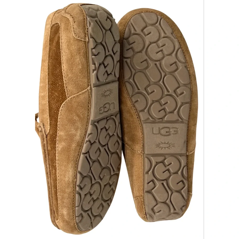 NEW UGG CHESTNUT CORDUROY ASCOT SLIPPERS MOCCASIN SHOES 1125932 SZ 8